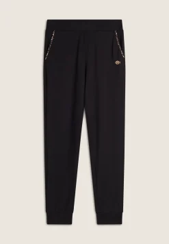 Freddy Pantalone donna in felpa di viscosa con dettaglio leopardato-Donna Pantaloni Sportivi|Tutti I Pantaloni