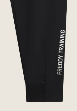 Freddy Pantalone donna in felpa con vita alta e tasche laterali-Donna Ginnastica|Pantaloni Sportivi