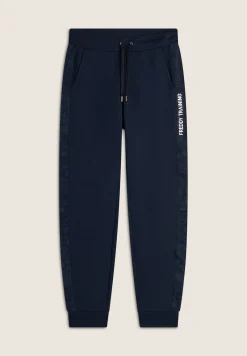 Freddy Pantalone donna in felpa garzata con bande fantasia paisley-Donna Ginnastica|Pantaloni Sportivi