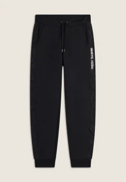 Freddy Pantalone donna in felpa garzata con bande fantasia paisley-Donna Ginnastica|Pantaloni Sportivi