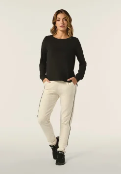 Freddy Pantalone donna in felpa di viscosa con impunture leopardate-Donna Pantaloni Sportivi|Tutti I Pantaloni