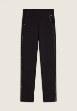 Freddy Pantalone donna in felpa di viscosa con impunture leopardate-Donna Pantaloni Sportivi|Tutti I Pantaloni