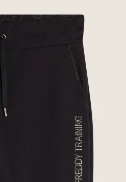 Freddy Pantalone donna in felpa garzata con dettagli paisley-Donna Ginnastica|Pantaloni Sportivi