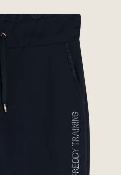 Freddy Pantalone donna in felpa garzata con dettagli paisley-Donna Ginnastica|Pantaloni Sportivi