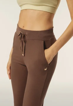 Freddy Pantalone donna in felpa di viscosa con vita in costina-Donna Pantaloni Sportivi|Tutti I Pantaloni