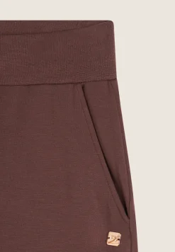 Freddy Pantalone donna in felpa di viscosa con vita in costina-Donna Pantaloni Sportivi|Tutti I Pantaloni