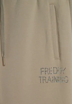 Freddy Pantalone donna in felpa con vita in costina e fondo dritto-Donna Ginnastica|Pantaloni Sportivi