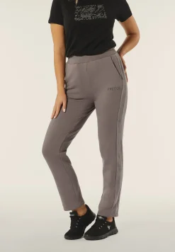 Freddy Pantalone donna in felpa di viscosa con Bande in Velluto-Donna Ginnastica|Pantaloni Sportivi