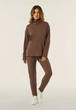 Freddy Pantalone donna in felpa viscosa con inserti a trecce-Donna Pantaloni Sportivi|Tutti I Pantaloni