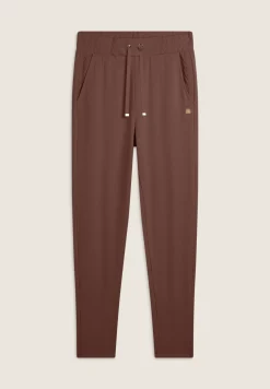 Freddy Pantalone donna in felpa viscosa con inserti a trecce-Donna Pantaloni Sportivi|Tutti I Pantaloni