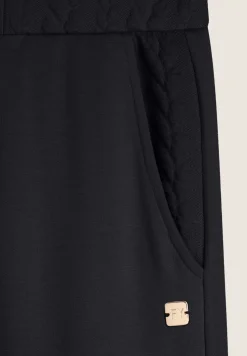 Freddy Pantalone donna in felpa viscosa con inserti a trecce-Donna Pantaloni Sportivi|Tutti I Pantaloni