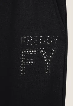 Freddy Pantalone Donna in Felpa Viscosa con Logo FY in Strass-Donna Ginnastica|Pantaloni Sportivi