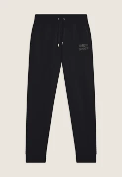 Freddy Pantalone donna in felpa con vita e fondo in costina-Donna Ginnastica|Pantaloni Sportivi