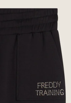 Freddy Pantalone donna slim fit con tasche applicate e maxi polsini-Donna Ginnastica|Pantaloni Sportivi