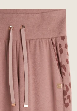 Freddy Pantalone in felpa viscosa tricot con bande animalier-Donna Pantaloni Sportivi|Tutti I Pantaloni