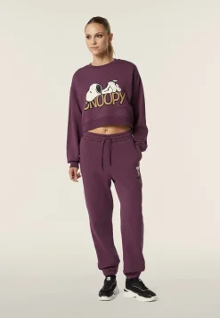 Freddy Pantalone jogger donna in felpa con piccola stampa Snoopy-Donna Pantaloni Sportivi|Tutti I Pantaloni