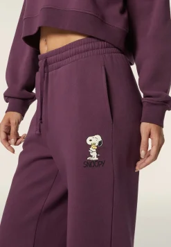 Freddy Pantalone jogger donna in felpa con piccola stampa Snoopy-Donna Pantaloni Sportivi|Tutti I Pantaloni