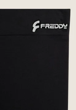 Freddy Pantalone slim vita alta in felpa di viscosa fondo a zampa-Donna Pantaloni Sportivi|Tutti I Pantaloni