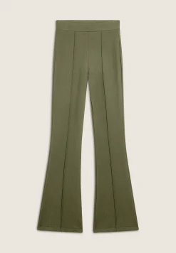 Freddy Pantalone slim vita alta in felpa di viscosa fondo a zampa-Donna Pantaloni Sportivi|Tutti I Pantaloni