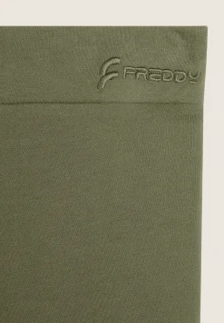 Freddy Pantalone slim vita alta in felpa di viscosa fondo a zampa-Donna Pantaloni Sportivi|Tutti I Pantaloni