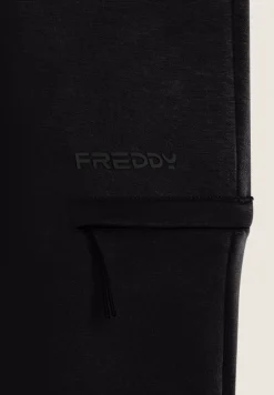 Freddy Pantalone Sportivo da Uomo con Tasche Zippate sui fianchi-Uomo Pantaloni Sportivi