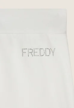 Freddy Pantaloni 7/8 con Risvolto e Strass-Donna Pantaloni Sportivi