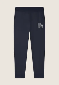 Freddy Pantaloni 7/8 con Risvolto e Strass-Donna Pantaloni Sportivi