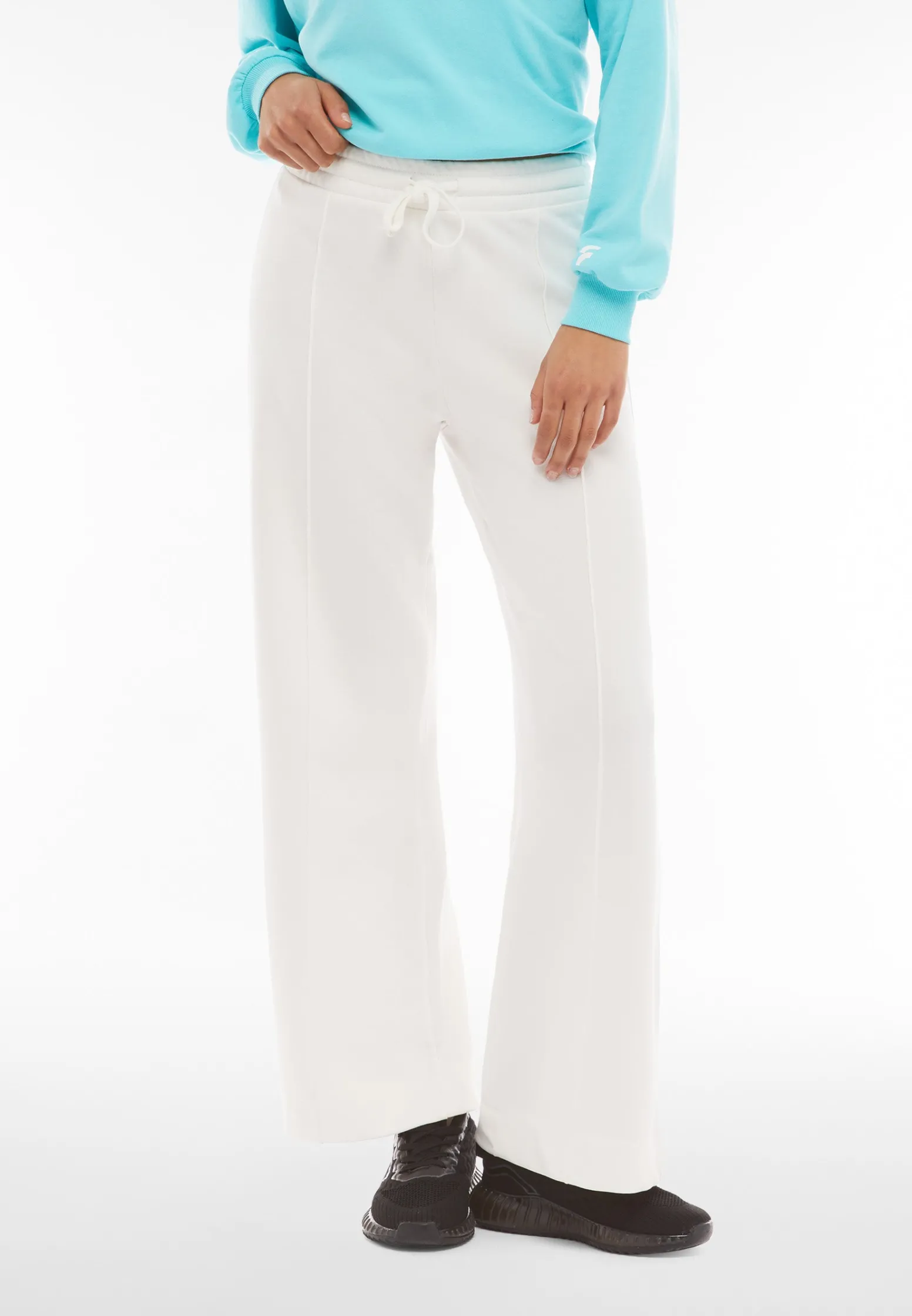 Freddy Pantaloni ampi in french terry decorati da piping centrale-Donna Pantaloni Sportivi|Tutti I Pantaloni
