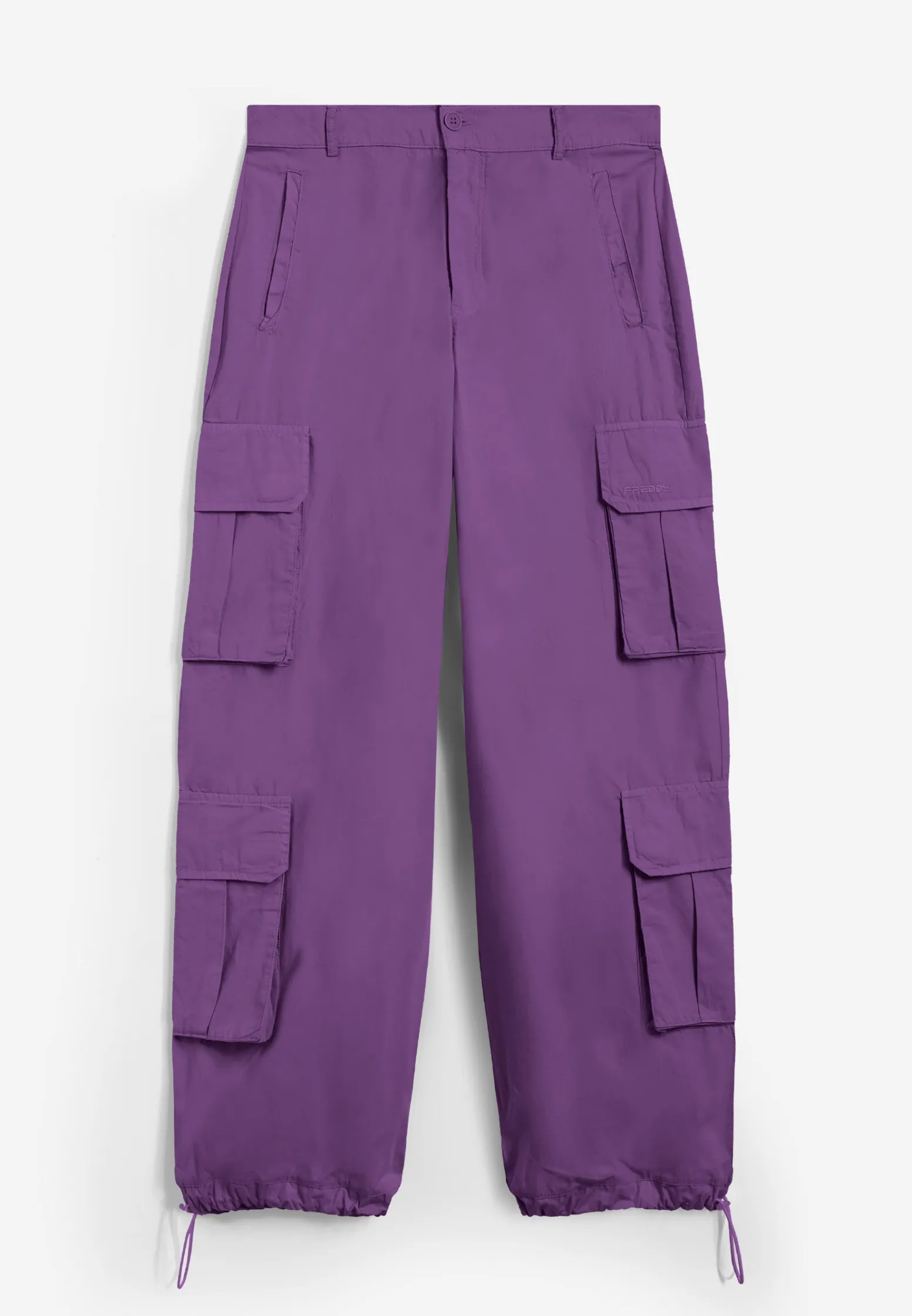 Freddy Pantaloni cargo baggy fit in popeline con quattro tasconi-Donna Pantaloni Cargo|Pantaloni Sportivi
