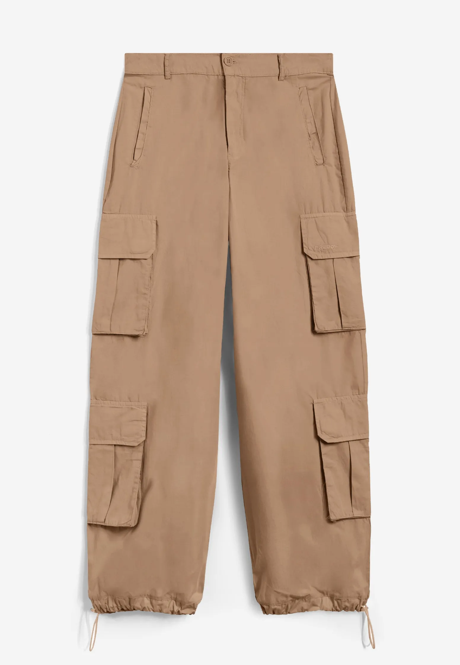 Freddy Pantaloni cargo baggy fit in popeline con quattro tasconi-Donna Pantaloni Cargo|Pantaloni Sportivi