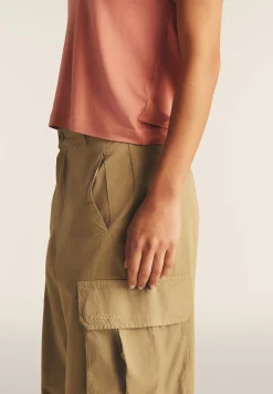 Freddy Pantaloni cargo baggy fit in popeline con quattro tasconi-Donna Pantaloni Cargo|Pantaloni Sportivi