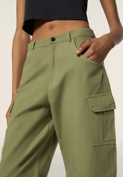 Freddy Pantaloni Cargo carrot fit in canvas-Donna Pantaloni Cargo|Pantaloni Sportivi
