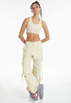 Freddy Pantaloni cargo con doppie tasche e coulisse intermedia-Donna Pantaloni Cargo|Pantaloni Sportivi