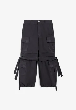 Freddy Pantaloni cargo da bambina in cotone tinto capo- Pantaloni Sportivi
