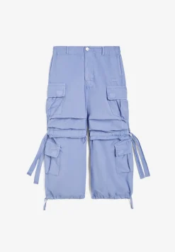 Freddy Pantaloni cargo da bambina in cotone tinto capo- Pantaloni Sportivi