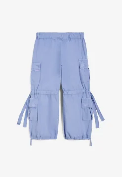Freddy Pantaloni cargo da bambina in cotone tinto capo- Pantaloni Sportivi