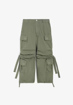 Freddy Pantaloni cargo da bambina in cotone tinto capo- Pantaloni Sportivi