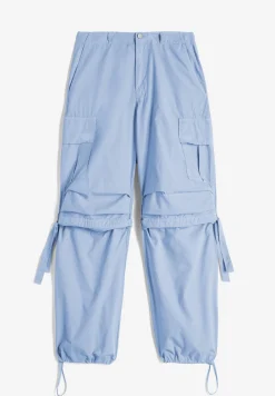 Freddy Pantaloni cargo da donna in tessuto popeline tinto capo-Donna Pantaloni Cargo|Tutti I Pantaloni