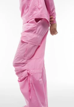 Freddy Pantaloni cargo da donna in tessuto popeline tinto capo-Donna Pantaloni Cargo|Tutti I Pantaloni