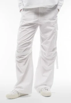 Freddy Pantaloni cargo da donna in tessuto popeline tinto capo-Donna Pantaloni Cargo|Tutti I Pantaloni