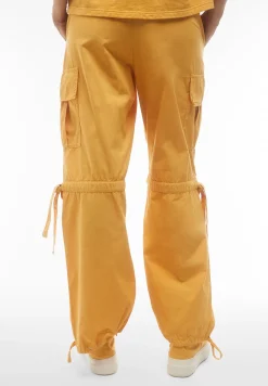 Freddy Pantaloni cargo da donna in tessuto popeline tinto capo-Donna Pantaloni Cargo|Tutti I Pantaloni