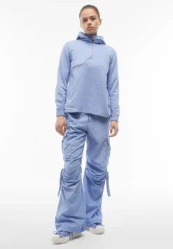 Freddy Pantaloni cargo da donna in tessuto popeline tinto capo-Donna Pantaloni Cargo|Tutti I Pantaloni