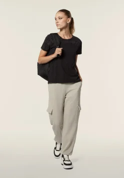 Freddy Pantaloni cargo da donna in tessuto jersey waffle-Donna Pantaloni Cargo|Pantaloni Sportivi