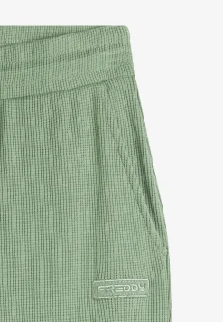 Freddy Pantaloni cargo da donna in tessuto jersey waffle-Donna Pantaloni Cargo|Pantaloni Sportivi