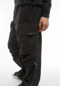 Freddy Pantaloni cargo da donna in tessuto popeline effetto used-Donna Pantaloni Cargo|Pantaloni Sportivi