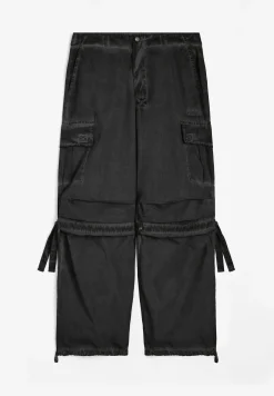 Freddy Pantaloni cargo da donna in tessuto popeline effetto used-Donna Pantaloni Cargo|Pantaloni Sportivi