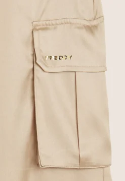 Freddy Pantaloni Cargo effetto seta wide leg con fondo regolabile-Donna Pantaloni Cargo|Pantaloni Sportivi