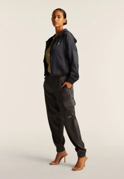 Freddy Pantaloni Cargo effetto seta con elastico sul fondo-Donna Pantaloni Cargo|Pantaloni Sportivi
