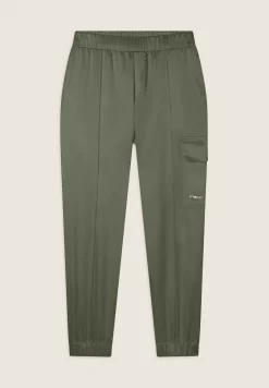 Freddy Pantaloni Cargo effetto seta con elastico sul fondo-Donna Pantaloni Cargo|Pantaloni Sportivi