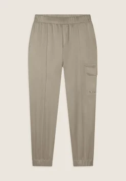 Freddy Pantaloni Cargo effetto seta con elastico sul fondo-Donna Pantaloni Cargo|Pantaloni Sportivi